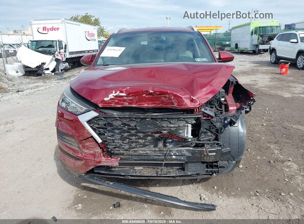 KM8J3CAL7LU149519 2020 HYUNDAI TUCSON Burgundy Vista del cuadro de instrumentos