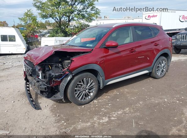 KM8J3CAL7LU149519 2020 HYUNDAI TUCSON Burgundy Vista tres cuartos delantera izquierda
