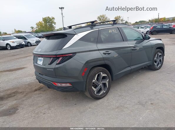 KM8JFCA10NU067334 2022 HYUNDAI TUCSON HYBRID Gray Задня права чверть