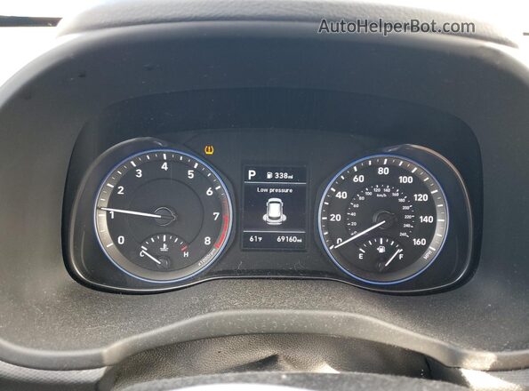 KM8K12AA6LU515697 2020 HYUNDAI KONA Blue Instrument cluster view