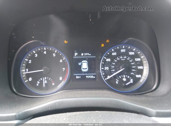 KM8K22AA2LU399007 2020 HYUNDAI KONA White უკანა სავარძლების ხედი