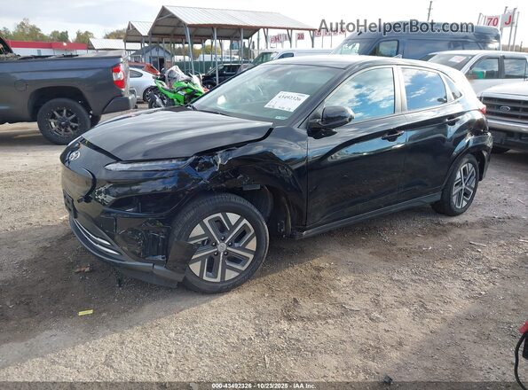 KM8K23AG7PU190510 2023 HYUNDAI KONA ELECTRIC Black Առջևի ձախ երեք քառորդ տեսարան