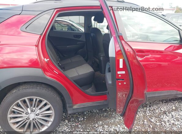 KM8K2CAA7KU336845 2019 HYUNDAI KONA Red Vista de la etiqueta del VIN