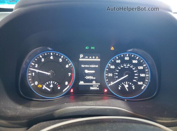 KM8K2CAB6NU768680 2022 HYUNDAI KONA Красный Вид щитка приборов