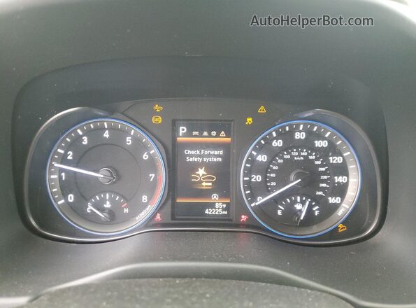 KM8K32AB0NU795137 2022 HYUNDAI KONA Gray Instrument cluster view