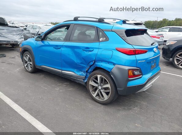 KM8K53A59LU532572 2020 HYUNDAI KONA Light Blue Trasero izquierdo