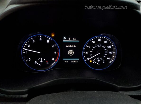 KM8K6CAA7LU526201 2020 HYUNDAI KONA Оранжевый Вид щитка приборов