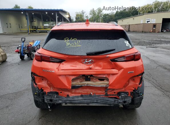 KM8K6CAA7LU526201 2020 HYUNDAI KONA Оранжевый Вид сзади