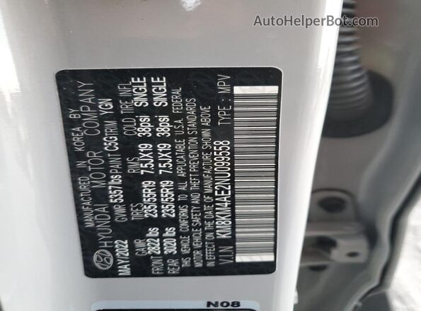 KM8KM4AE2NU099558 2022 HYUNDAI IONIQ Gray სალონის 360-გრადუსიანი ხედი