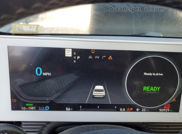 KM8KMDAF0NU100067 2022 HYUNDAI IONIQ Black Vista del cuadro de instrumentos