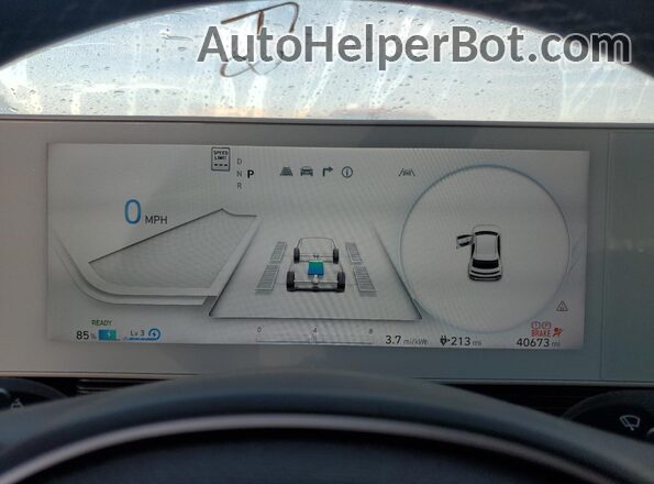 KM8KMDAF0NU105642 2022 HYUNDAI IONIQ Gray Instrument cluster view
