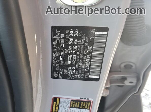 KM8KMDAF0NU105642 2022 HYUNDAI IONIQ Gray Engine compartment view