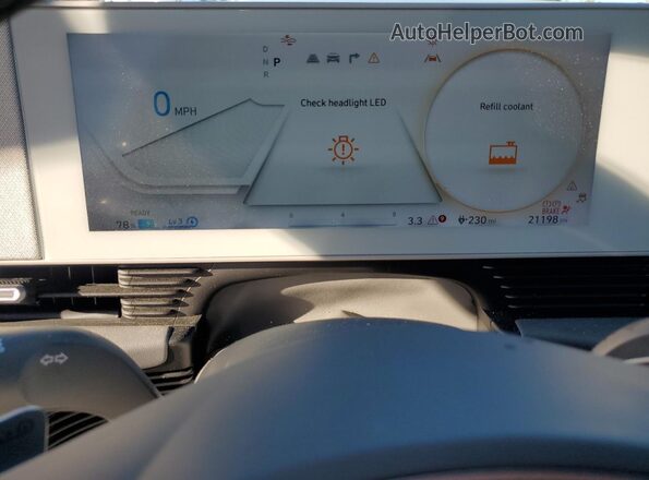KM8KNDAF0NU109302 2022 HYUNDAI IONIQ Black Սարքավորումների վահանակի տեսք