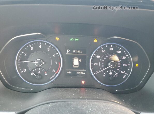 KM8R24HE2LU066194 2020 HYUNDAI PALISADE Black Widok zestawu wskaźników