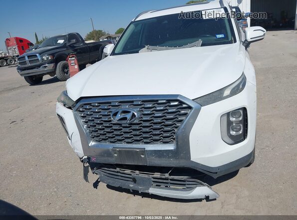 KM8R34HEXLU057093 2020 HYUNDAI PALISADE White Widok zestawu wskaźników