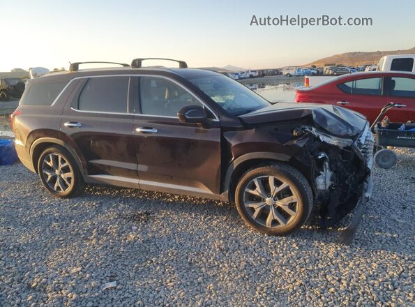 KM8R3DHE5LU046843 2020 HYUNDAI PALISADE Темно-бордовый Передняя правая четверть