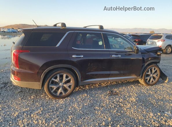 KM8R3DHE5LU046843 2020 HYUNDAI PALISADE Темно-бордовый Задняя правая четверть