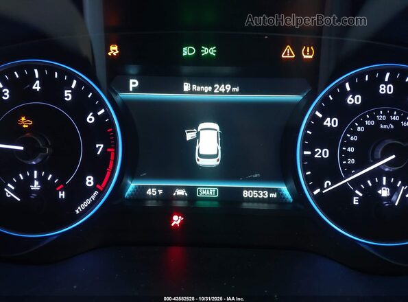 KM8R44HEXLU083898 2020 HYUNDAI PALISADE Dark Blue Widok tylnych siedzeń