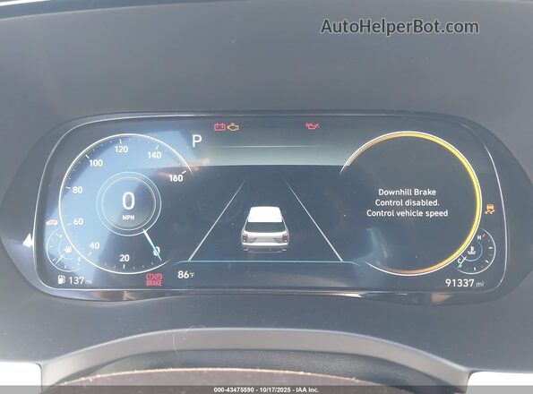 KM8R54HE1LU047448 2020 HYUNDAI PALISADE Dark Blue Вид задних сидений