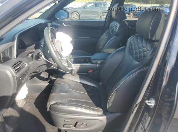 KM8R54HE1LU071068 2020 HYUNDAI PALISADE Black Widok wnętrza z przodu