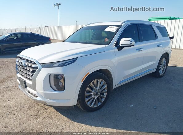 KM8R54HE4LU093727 2020 HYUNDAI PALISADE White Vista tres cuartos delantera izquierda