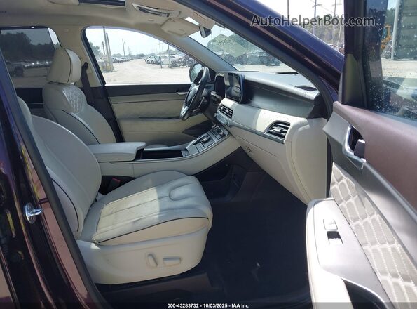 KM8R54HE7LU129345 2020 HYUNDAI PALISADE Maroon Widok wnętrza z przodu