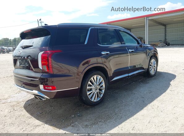KM8R54HE7LU129345 2020 HYUNDAI PALISADE Maroon Tył prawy