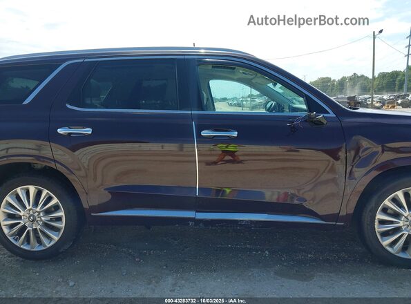 KM8R54HE7LU129345 2020 HYUNDAI PALISADE Maroon Widok wnętrza 360 stopni