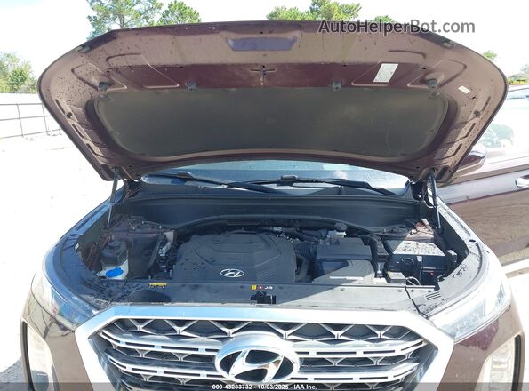 KM8R54HE7LU129345 2020 HYUNDAI PALISADE Maroon Widok z tyłu