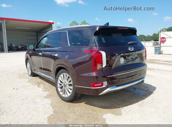 KM8R54HE7LU129345 2020 HYUNDAI PALISADE Maroon Tył lewy