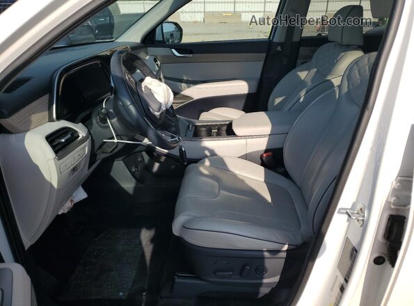 KM8R54HEXNU419498 2022 HYUNDAI PALISADE Белый Вид салона спереди