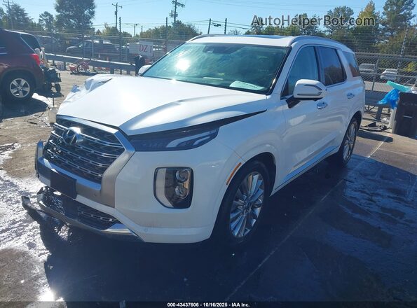KM8R5DHE6LU096192 2020 HYUNDAI PALISADE White Vista tres cuartos delantera izquierda