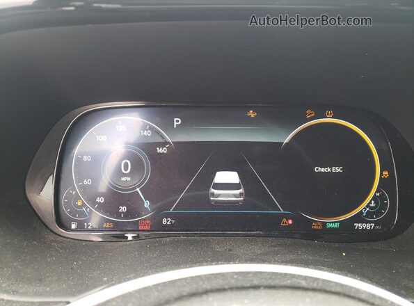 KM8R5DHE6LU137386 2020 HYUNDAI PALISADE White Widok zestawu wskaźników