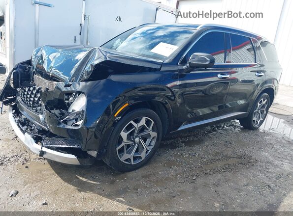 KM8R74HE0MU316910 2021 HYUNDAI PALISADE Black Vista tres cuartos delantera izquierda