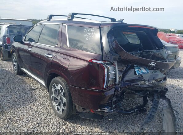 KM8R7DHE0NU371083 2022 HYUNDAI PALISADE Бордовый Задняя левая четверть