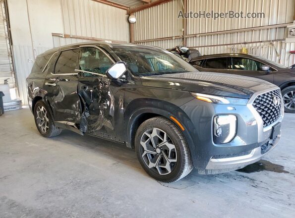KM8R7DHE1NU407413 2022 HYUNDAI PALISADE Серый Передняя правая четверть