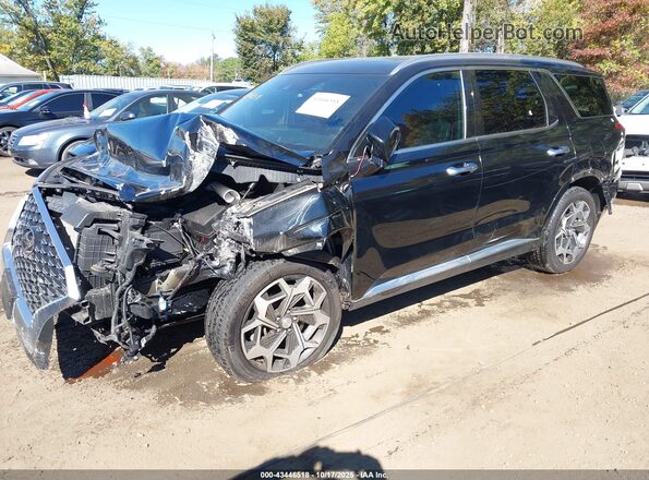 KM8R7DHE4MU264438 2021 HYUNDAI PALISADE Black Przód lewy