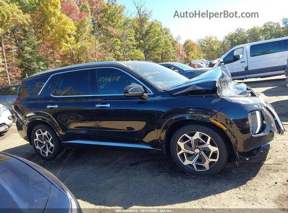 KM8R7DHE4MU264438 2021 HYUNDAI PALISADE Black Widok wnętrza z tyłu