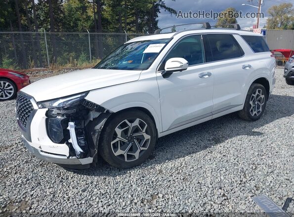 KM8R7DHE7NU337769 2022 HYUNDAI PALISADE Белый Передняя левая четверть