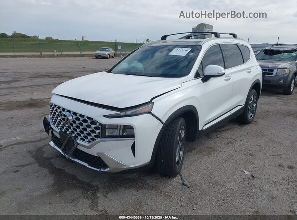 KM8S3DA15NU036468 2022 HYUNDAI SANTA FE HYBRID White Przód lewy