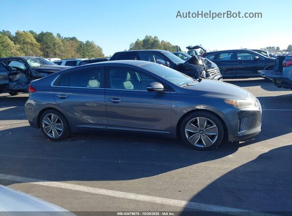 KMHC05LC1JU060715 2018 HYUNDAI IONIQ HYBRID Gray Widok wnętrza z tyłu
