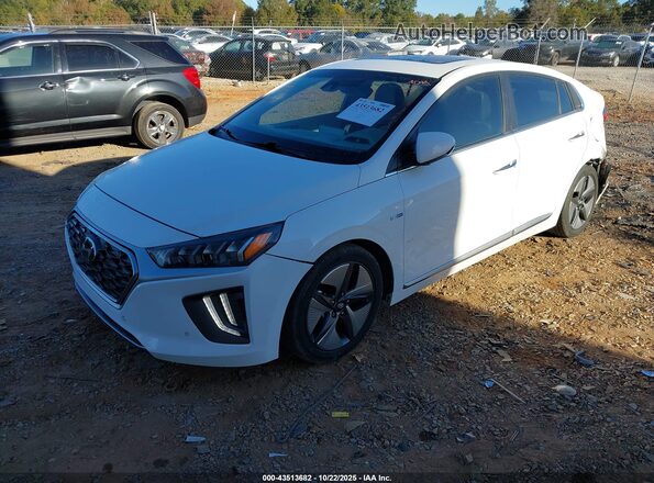 KMHC05LC6LU210062 2020 HYUNDAI IONIQ HYBRID White Առջևի ձախ երեք քառորդ տեսարան
