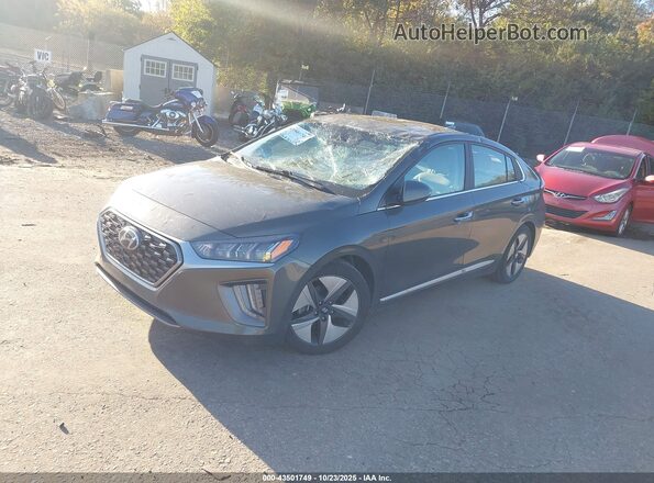 KMHC05LC7MU254282 2021 HYUNDAI IONIQ HYBRID Gray Передня ліва чверть