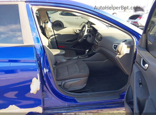 KMHC65LCXKU168802 2019 HYUNDAI IONIQ HYBRID Blue Widok wnętrza z przodu