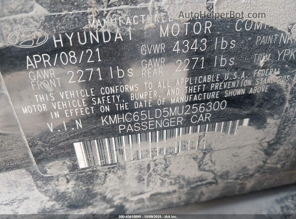 KMHC65LD5MU256300 2021 HYUNDAI IONIQ PLUG-IN HYBRID Black 