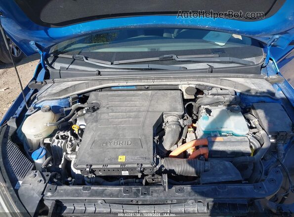 KMHC75LC1HU018955 2017 HYUNDAI IONIQ HYBRID Blue Հետևի տեսք
