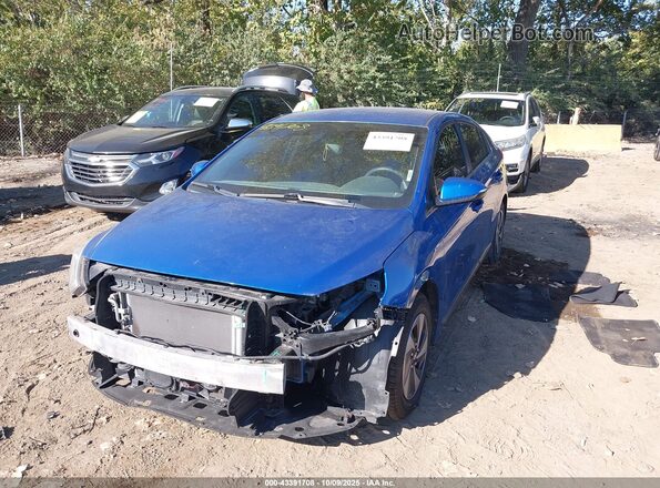 KMHC75LC1HU018955 2017 HYUNDAI IONIQ HYBRID Blue Առջևի ձախ երեք քառորդ տեսարան