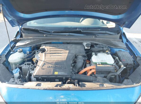 KMHC75LC1HU045752 2017 HYUNDAI IONIQ HYBRID Blue Հետևի տեսք