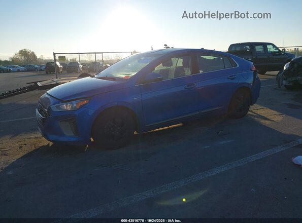 KMHC75LC1HU045752 2017 HYUNDAI IONIQ HYBRID Blue Առջևի ձախ երեք քառորդ տեսարան