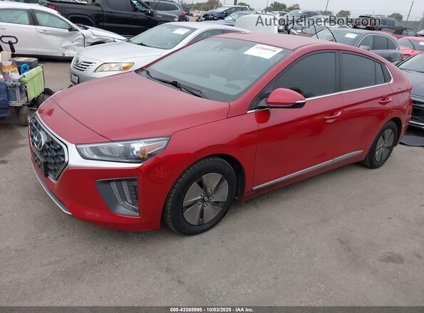 KMHC75LC1NU275853 2022 HYUNDAI IONIQ HYBRID Maroon Առջևի ձախ երեք քառորդ տեսարան